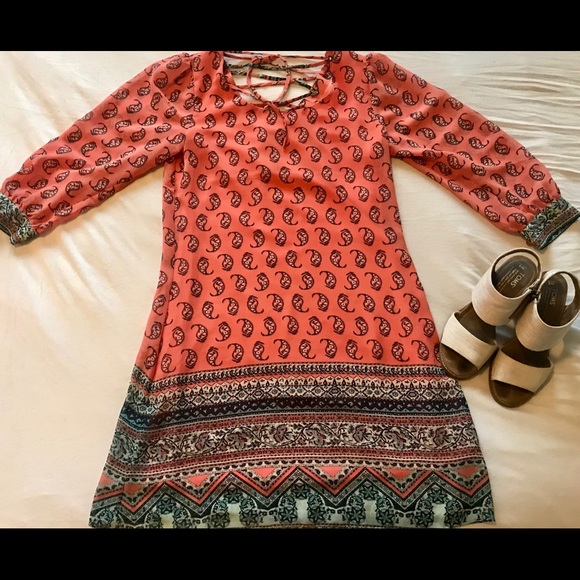 Peach boho dress - Picture 1 of 5